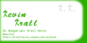 kevin krall business card